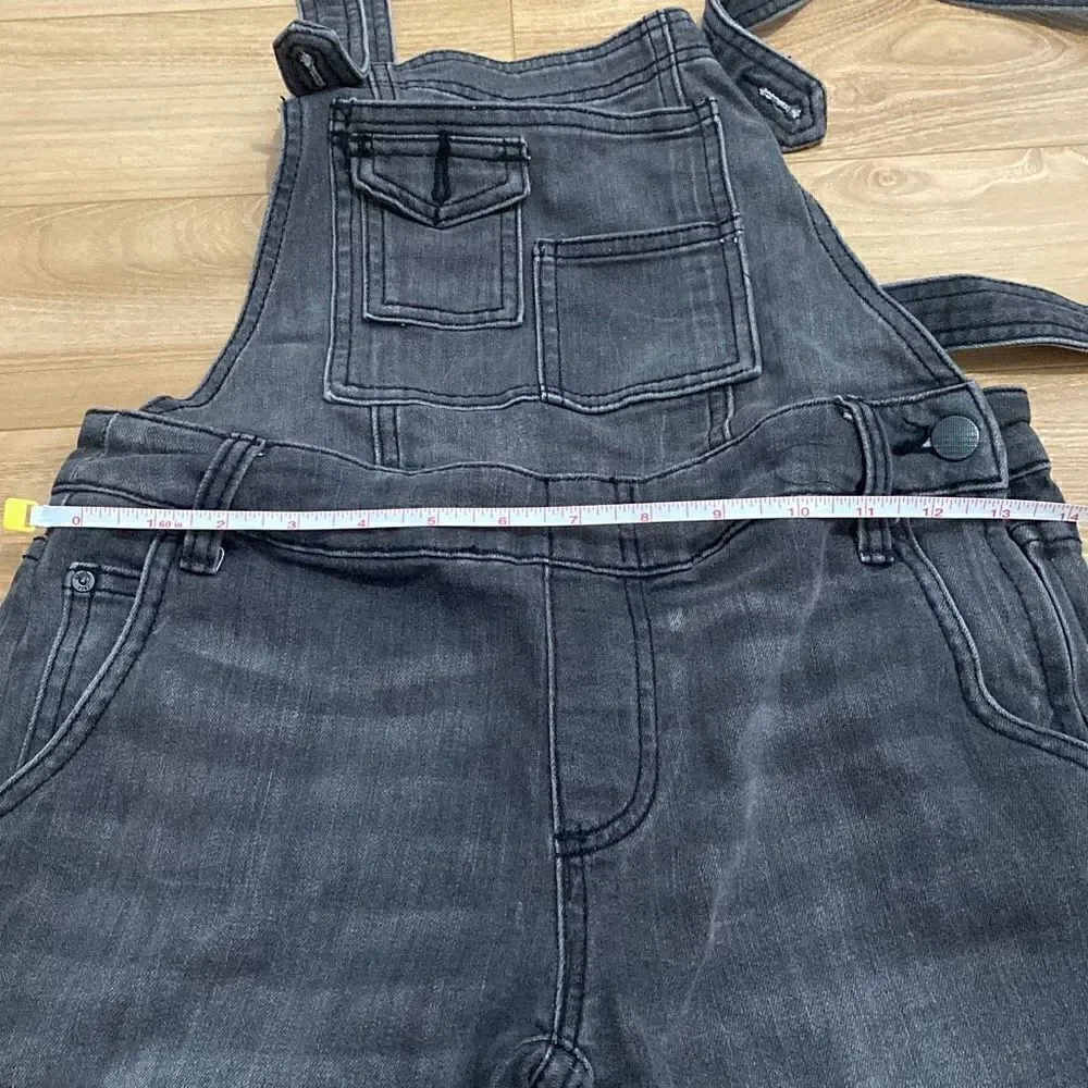 Free people dark gray wash overalls size small‎
